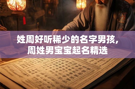 姓周好听稀少的名字男孩,周姓男宝宝起名精选
