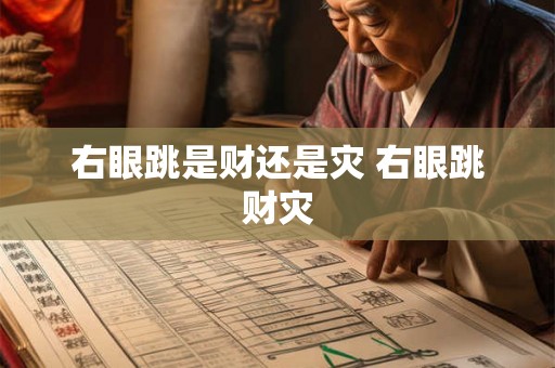 右眼跳是财还是灾 右眼跳财灾