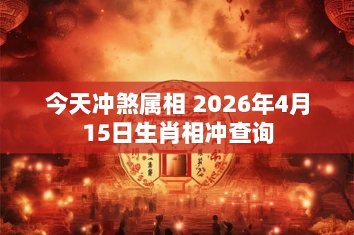 今天冲煞属相 2026年4月15日生肖相冲查询