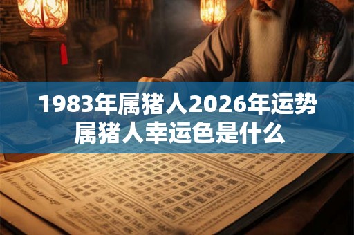 1983年属猪人2026年运势 属猪人幸运色是什么