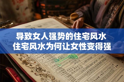 导致女人强势的住宅风水 住宅风水为何让女性变得强势