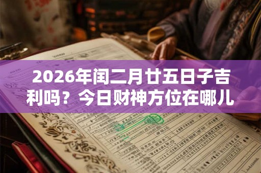 2026年闰二月廿五日子吉利吗？今日财神方位在哪儿