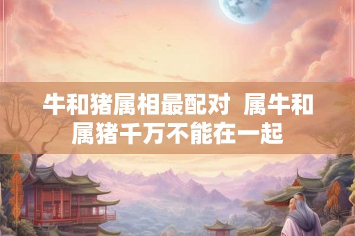 牛和猪属相最配对  属牛和属猪千万不能在一起