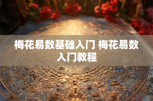 梅花易数基础入门 梅花易数入门教程