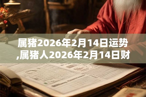 属猪2026年2月14日运势,属猪人2026年2月14日财运,生肖猪2026年2月14日运势