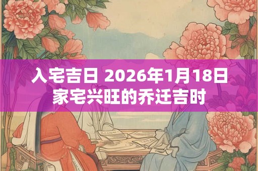 入宅吉日 2026年1月18日家宅兴旺的乔迁吉时