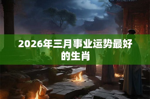 2026年三月事业运势最好的生肖