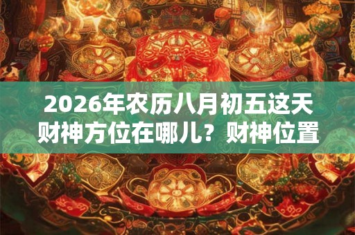 2026年农历八月初五这天财神方位在哪儿？财神位置查询
