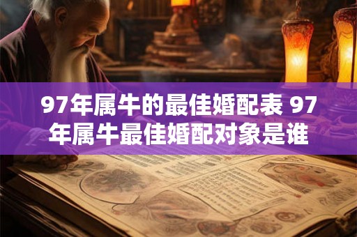 97年属牛的最佳婚配表 97年属牛最佳婚配对象是谁