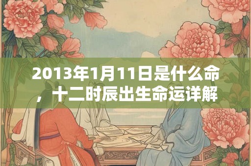 2013年1月11日是什么命,十二时辰出生命运详解 2013年1月11日是什么命,十二时辰出生命运详解