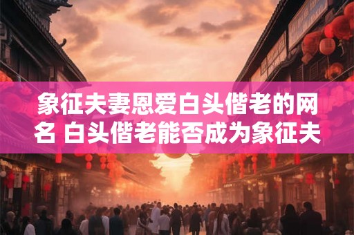 象征夫妻恩爱白头偕老的网名 白头偕老能否成为象征夫妻恩爱的网名