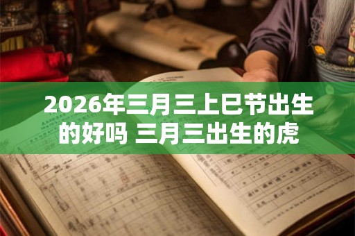 2026年三月三上巳节出生的好吗 三月三出生的虎
