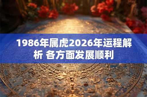 1986年属虎2026年运程解析 各方面发展顺利 1986年属虎2026年运程解析 各方面发展顺利