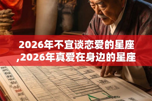 2026年不宜谈恋爱的星座,2026年真爱在身边的星座