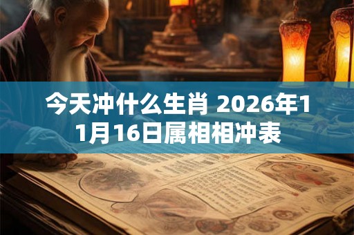 今天冲什么生肖 2026年11月16日属相相冲表