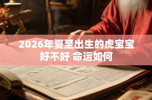 2026年夏至出生的虎宝宝好不好 命运如何 2026年夏至出生的虎宝宝好不好 命运如何
