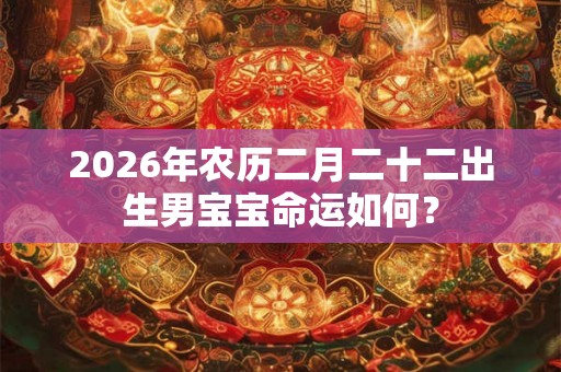 2026年农历二月二十二出生男宝宝命运如何? 2026年农历二月二十二出生男宝宝命运如何?
