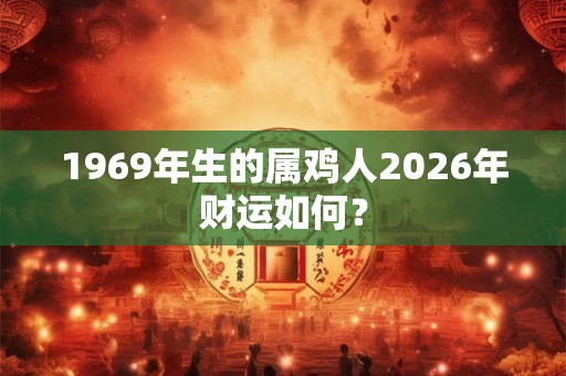 1969年生的属鸡人2026年财运如何？