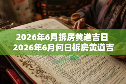 2026年6月拆房黄道吉日 2026年6月何日拆房黄道吉日