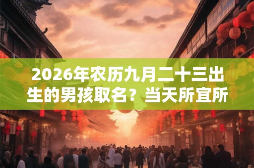 2026年农历九月二十三出生的男孩取名?当天所宜所忌讳什么? 2026年农历九月二十三出生的男孩取名?当天所宜所忌讳什么?