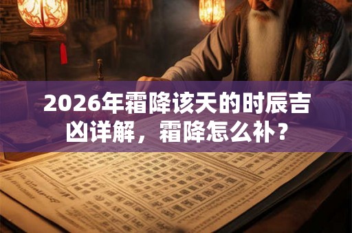 2026年霜降该天的时辰吉凶详解，霜降怎么补？