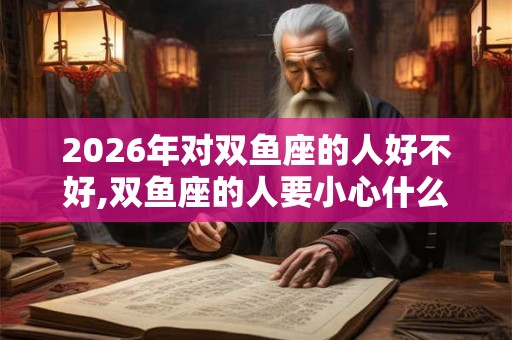 2026年对双鱼座的人好不好,双鱼座的人要小心什么