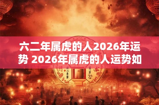 六二年属虎的人2026年运势 2026年属虎的人运势如何