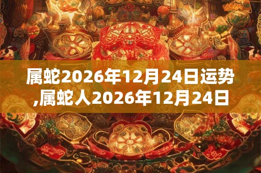 属蛇2026年12月24日运势,属蛇人2026年12月24日财运,生肖蛇2026年12月24日运势
