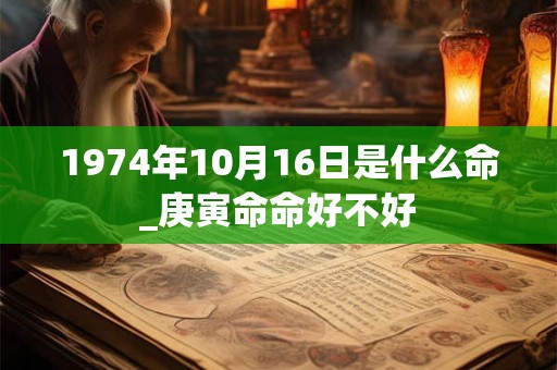 1974年10月16日是什么命_庚寅命命好不好