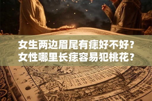 女生两边眉尾有痣好不好？女性哪里长痣容易犯桃花？
