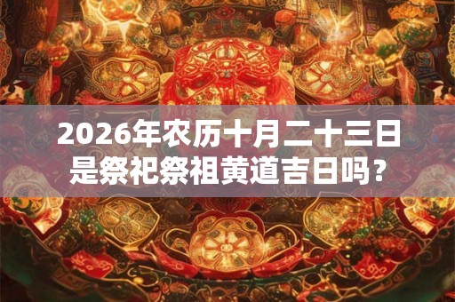 2026年农历十月二十三日是祭祀祭祖黄道吉日吗？