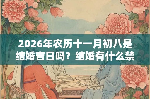 2026年农历十一月初八是结婚吉日吗？结婚有什么禁忌？