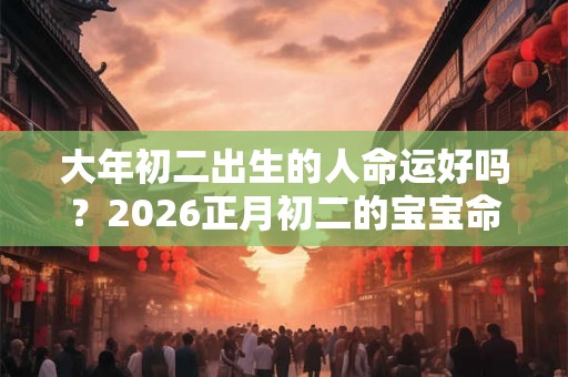 大年初二出生的人命运好吗？2026正月初二的宝宝命运解析