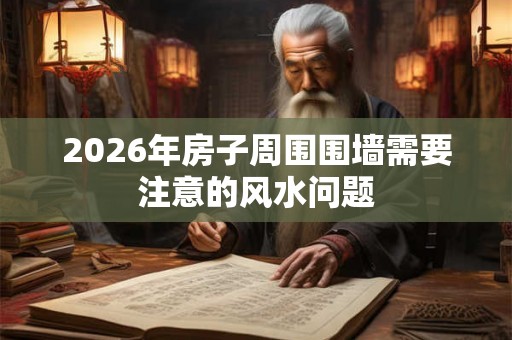 2026年房子周围围墙需要注意的风水问题