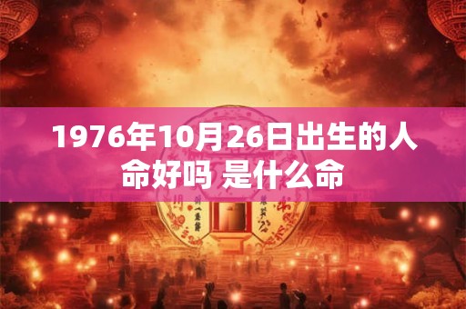 1976年10月26日出生的人命好吗 是什么命