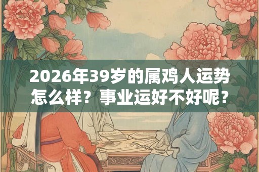 2026年39岁的属鸡人运势怎么样？事业运好不好呢？