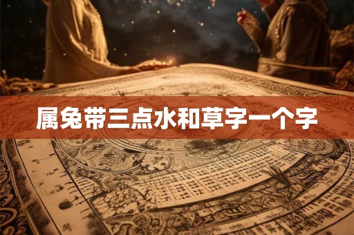 属兔带三点水和草字一个字