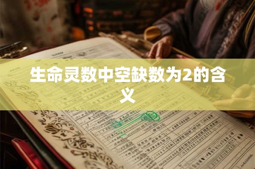 生命灵数中空缺数为2的含义