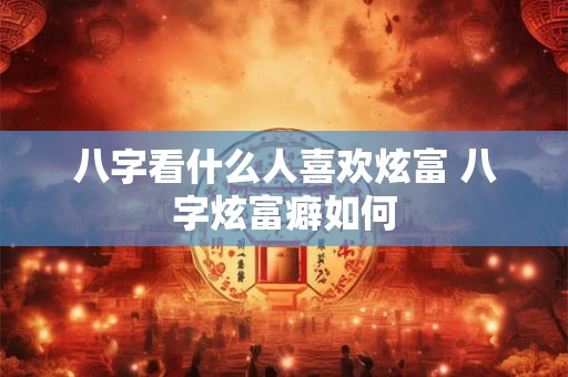 八字看什么人喜欢炫富 八字炫富癖如何