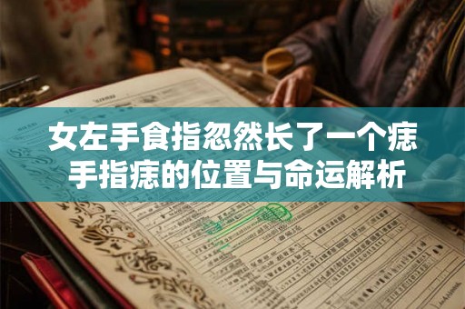 女左手食指忽然长了一个痣 手指痣的位置与命运解析