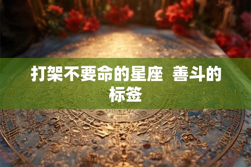 打架不要命的星座  善斗的标签