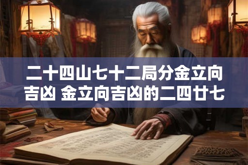 二十四山七十二局分金立向吉凶 金立向吉凶的二四廿七局