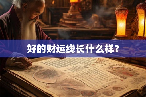 好的财运线长什么样？