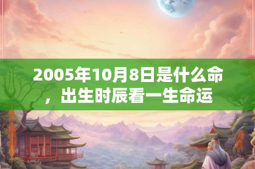 2005年10月8日是什么命,出生时辰看一生命运 2005年10月8日是什么命,出生时辰看一生命运