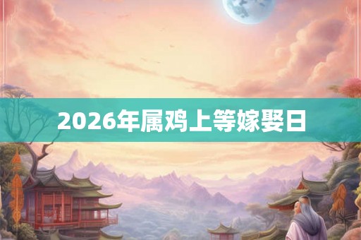 2026年属鸡上等嫁娶日