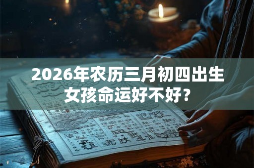 2026年农历三月初四出生女孩命运好不好？