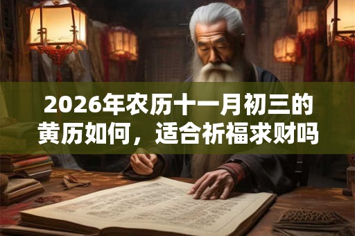 2026年农历十一月初三的黄历如何，适合祈福求财吗？