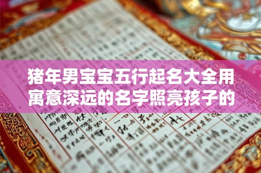 猪年男宝宝五行起名大全用寓意深远的名字照亮孩子的一生