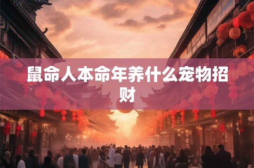 鼠命人本命年养什么宠物招财