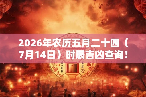 2026年农历五月二十四（7月14日）时辰吉凶查询！